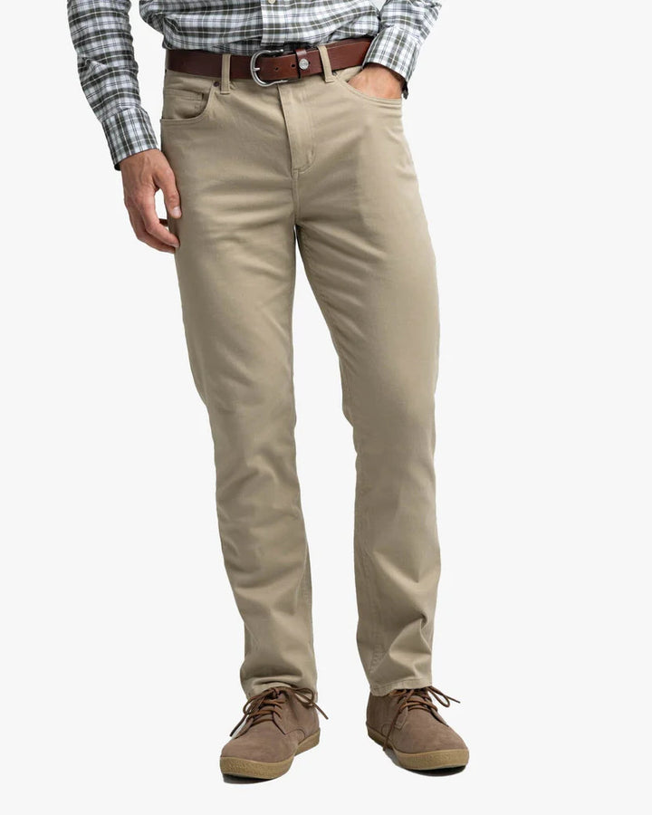 Southern Tide Sullivan Five Pocket Pant: Sandstone Khaki