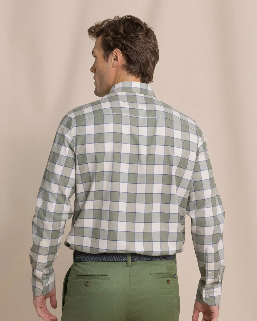 Southern Tide Sunny Cove Skipjack Sport Shirt: Heather Cedar Green
