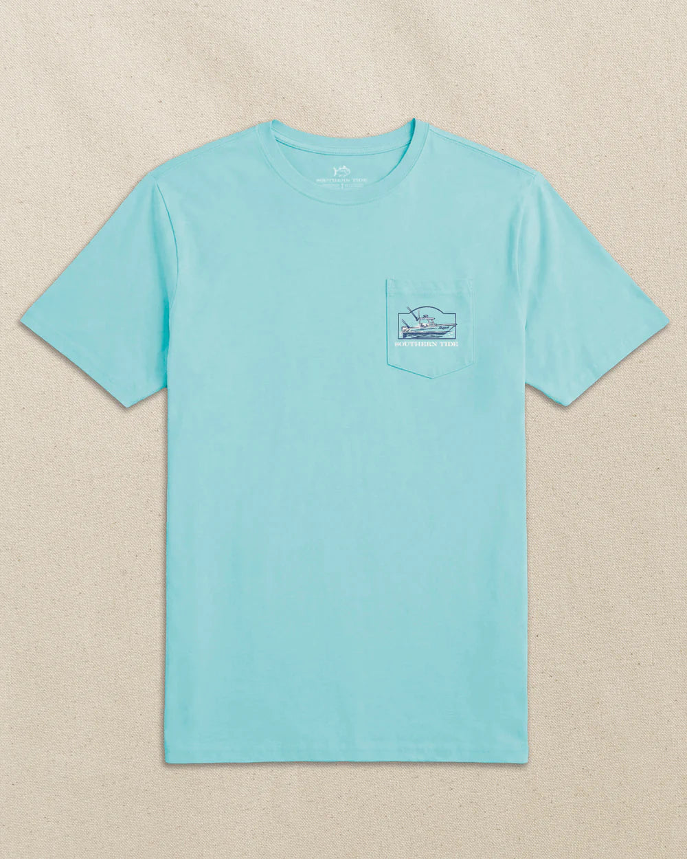 Southern Tide Sunset Skipjack Short Sleeve T-shirt: Shore Blue