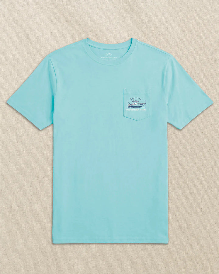 Southern Tide Sunset Skipjack Short Sleeve T-shirt: Shore Blue