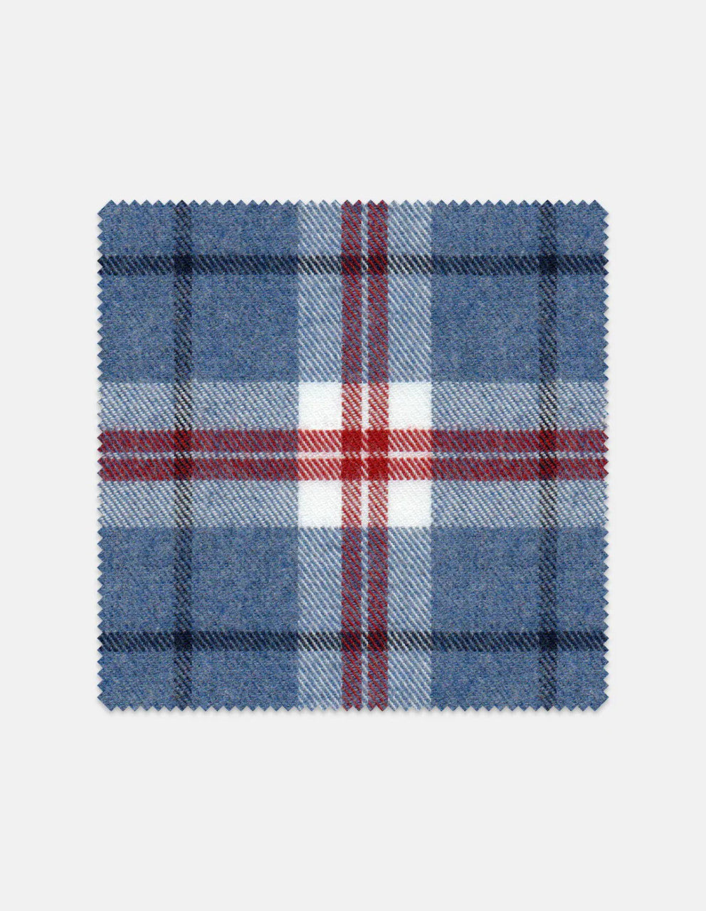 Stantt Dusty Cobalt and Burgundy Plaid Flannel