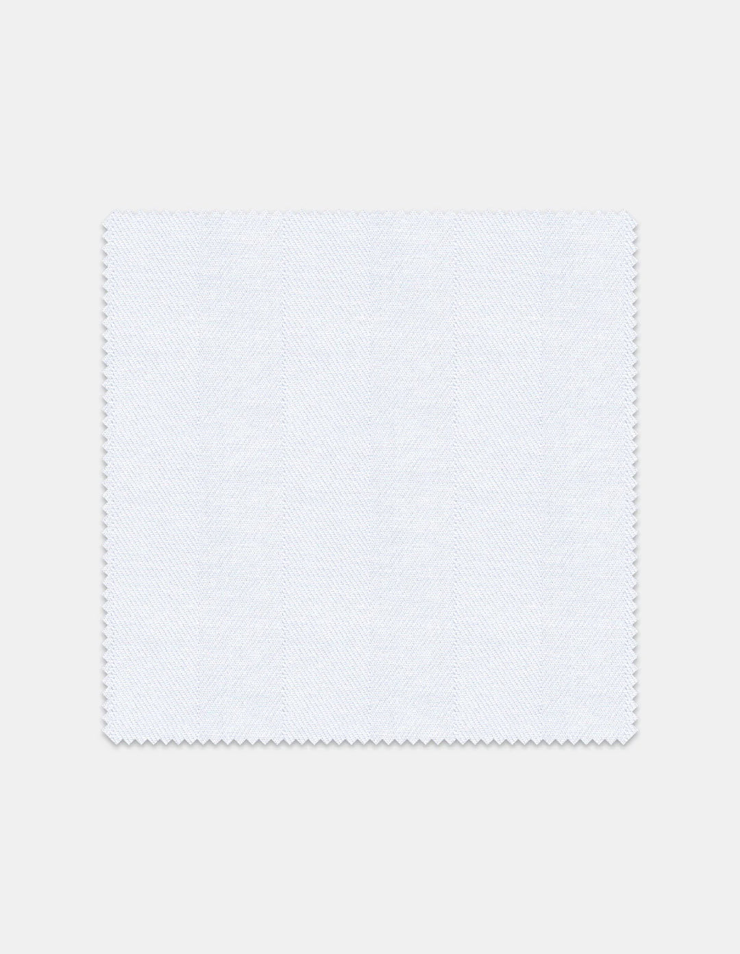 Stantt Ready To Wear White Herringbone Dress Shirt with Light Blue Button: Cutaway Spread Collar