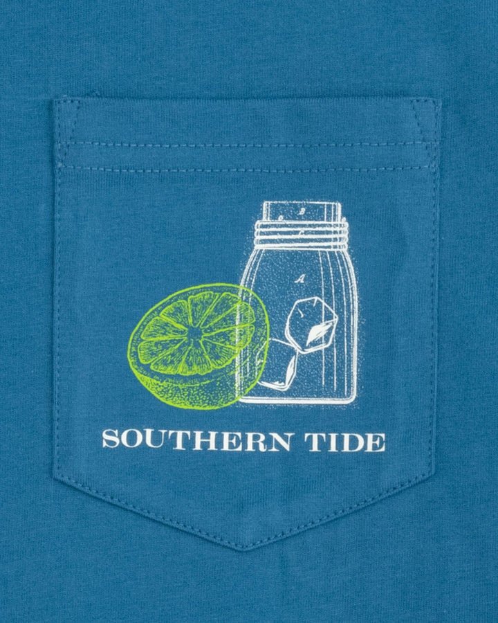 Southern Tide Tap Schematic T-Shirt: Atlantic Blue