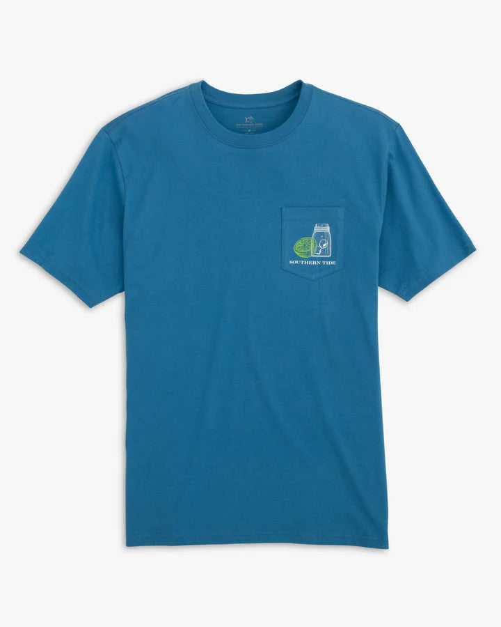 Southern Tide Tap Schematic T-Shirt: Atlantic Blue