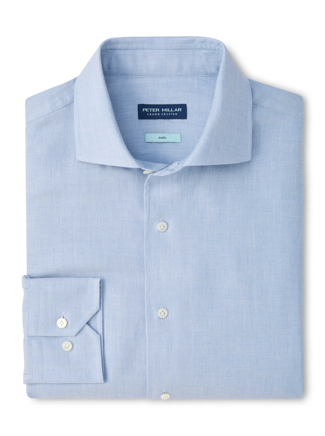 Peter Millar Amble Solid Sport Shirt: Windy Blue