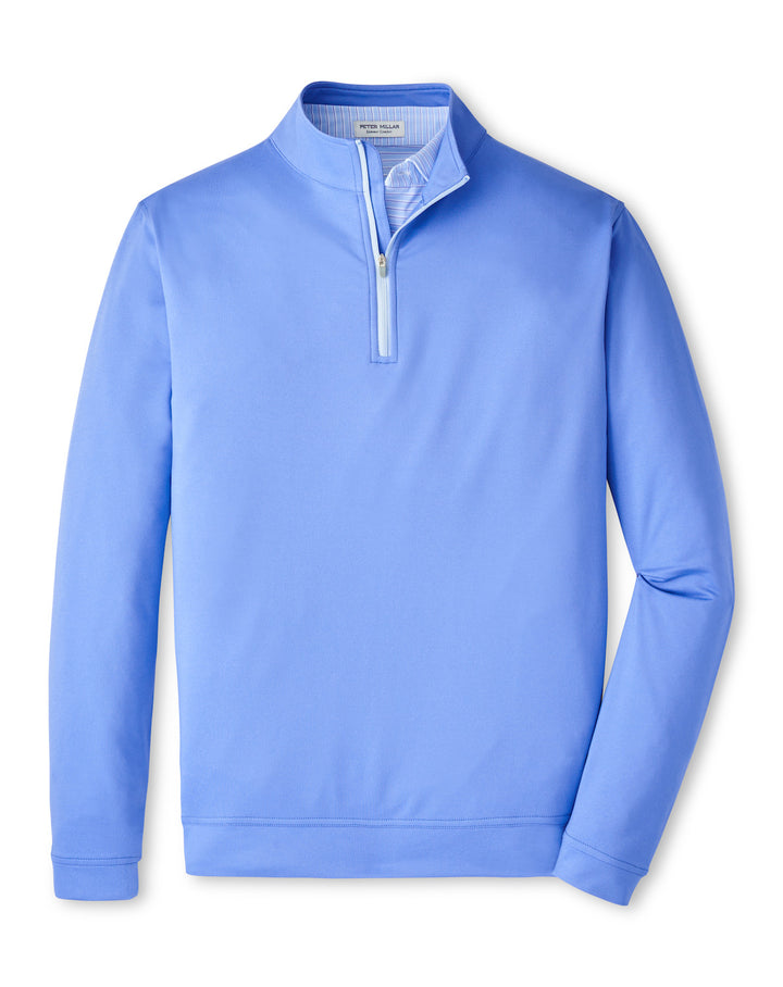 Peter Millar Perth Mélange Performance Quarter-Zip: Seaside Blue