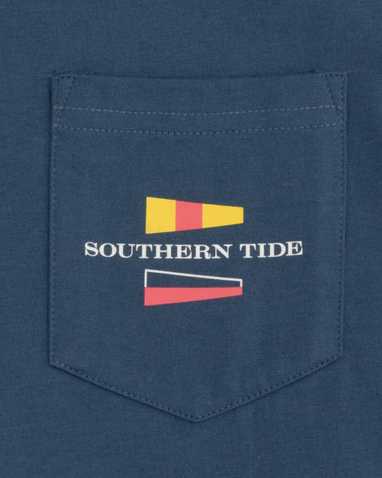 Southern Tide Tri Sailboat T-Shirt: Aged Denim