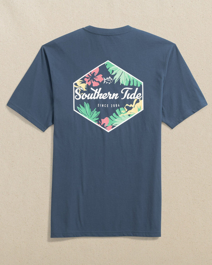 Southern Tide Tropical Jack Short Sleeve T-shirt: Light Indigo