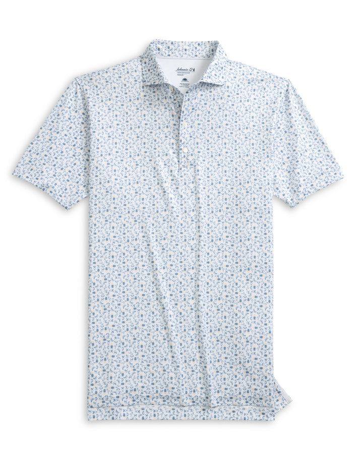 Johnnie-O Performance Jersey Polo - Cabana Bar: Carbon Fiber