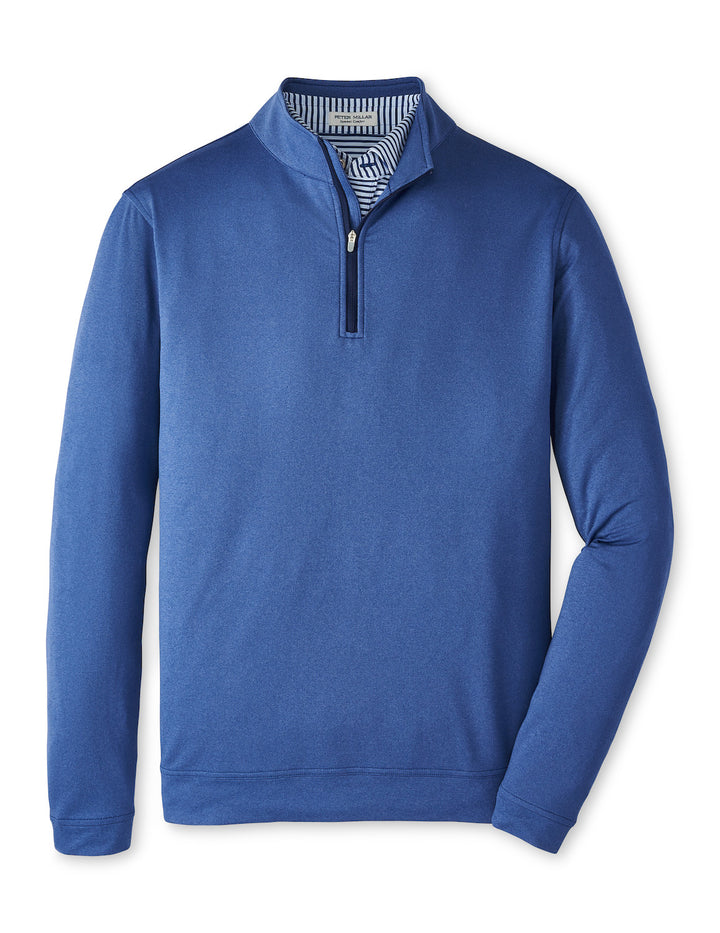 Peter Millar Perth Mélange Performance Quarter-Zip: Sport Navy