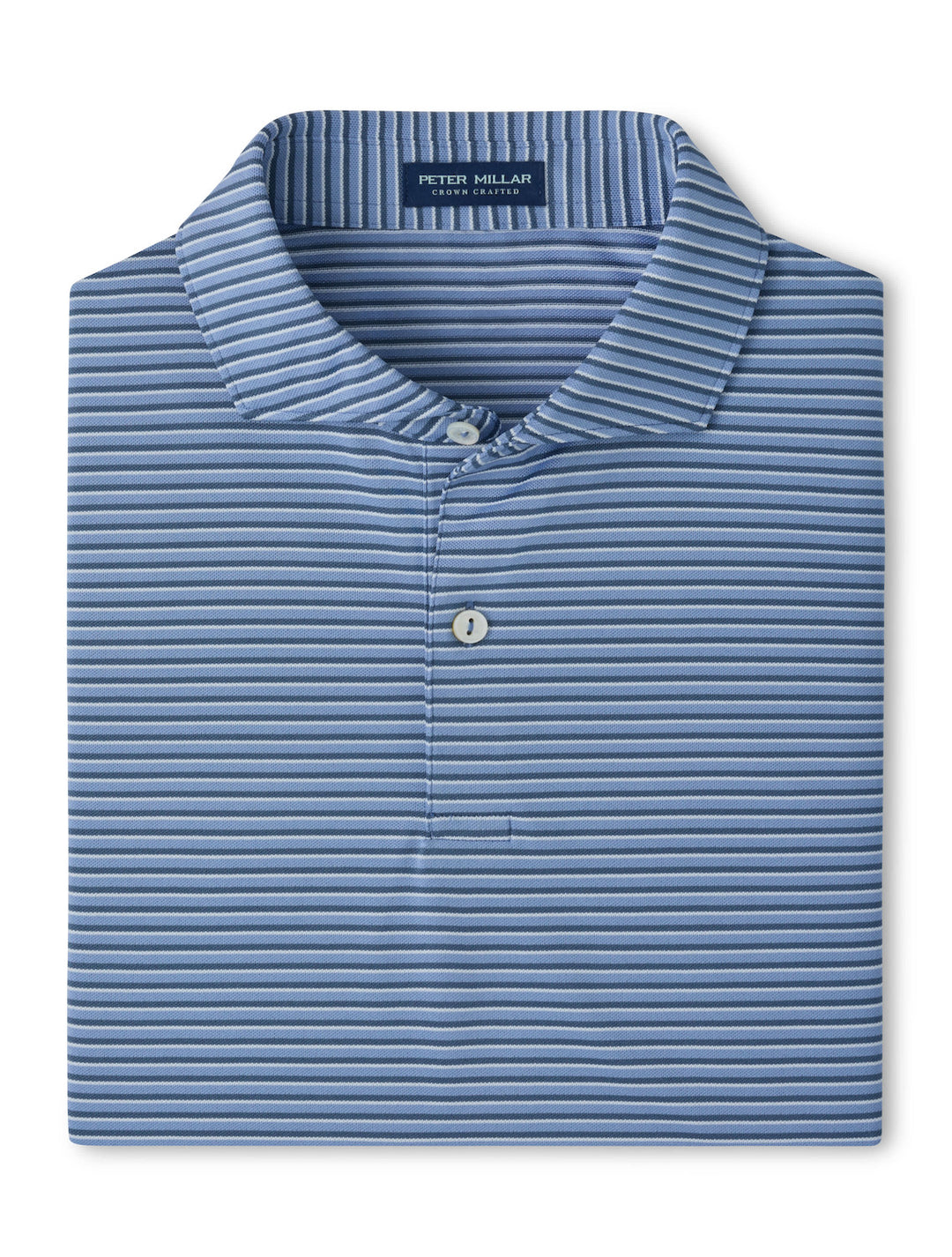 Peter Millar Crown Crafted Tempo Performance Mesh Polo: Windy Blue