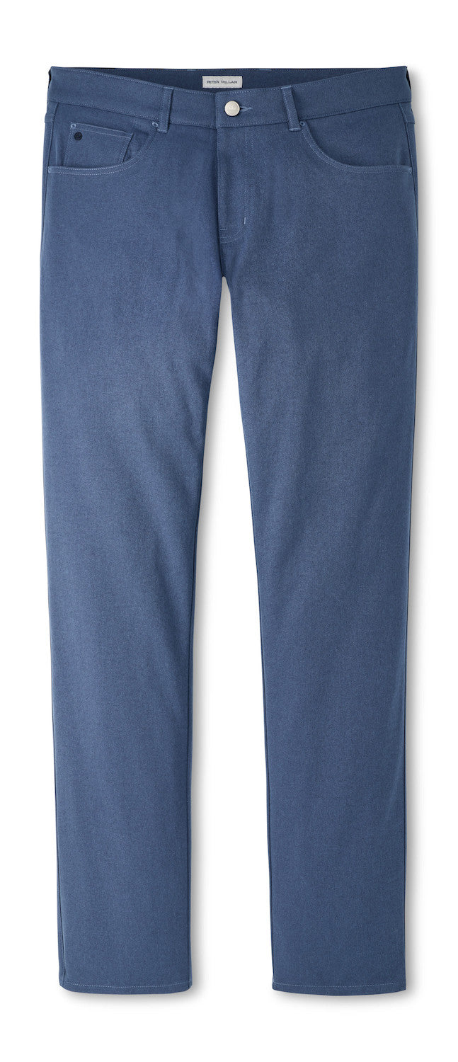 Peter Millar EB66 Mélange Performance Five-Pocket Pant: Soft Navy