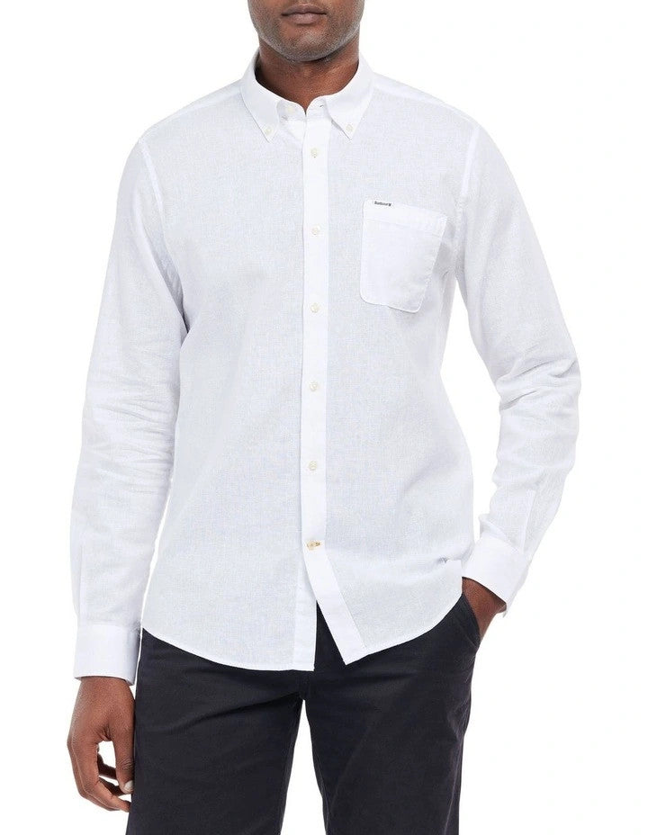 Barbour Men's Nelson Tailored Shirt: White