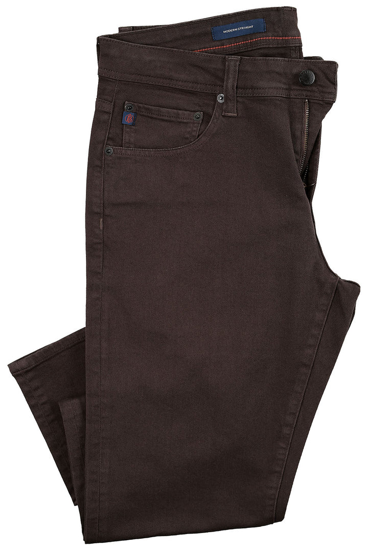 Ballin Old Dyed Denim Five Pocket Pant: Dark Brown
