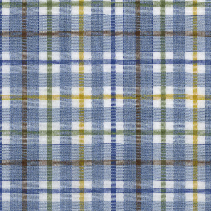 Scott Barber Organic Cotton Melange Plaid: Blue