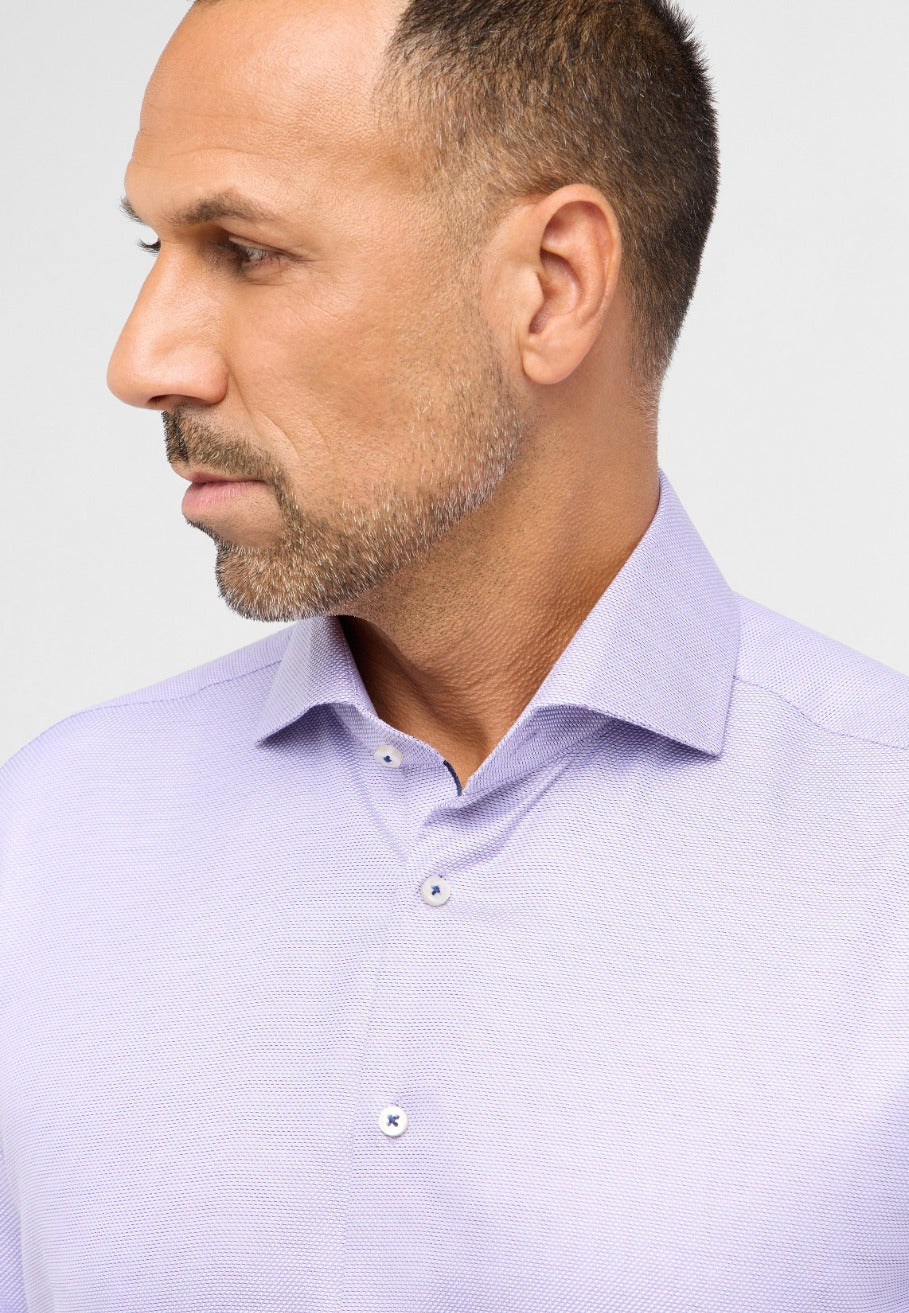 Eterna Modern Fit Structured Twill Modern Fit Kent Collar Dress Shirt: Lilac