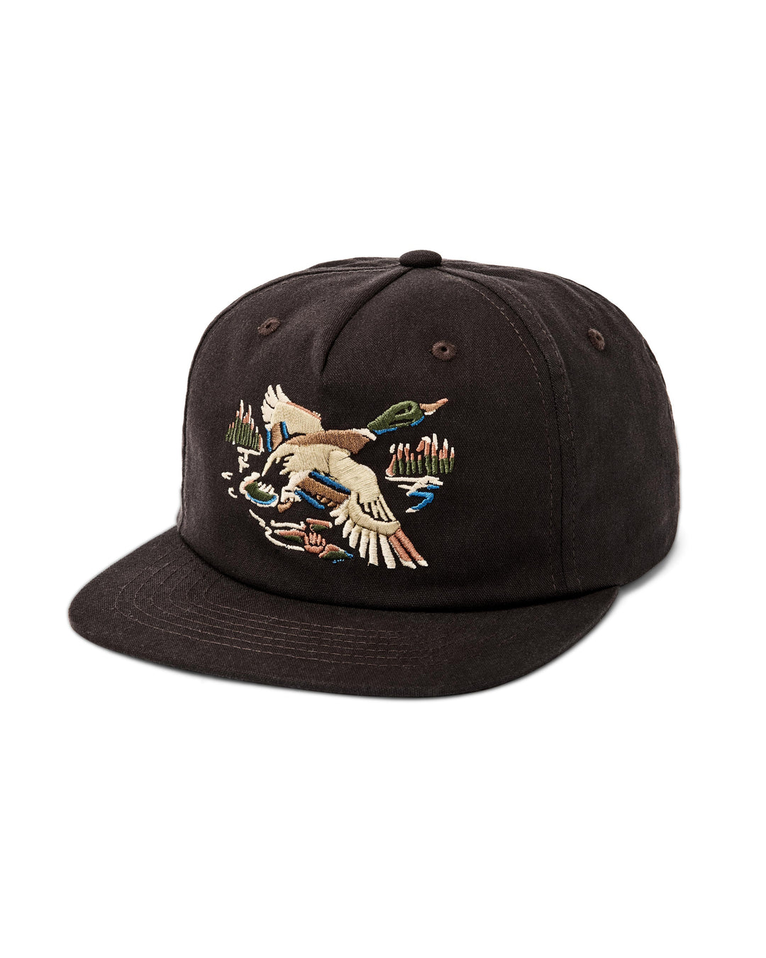 Filson Mallard Graphic Trucker Cap: Dark Brown