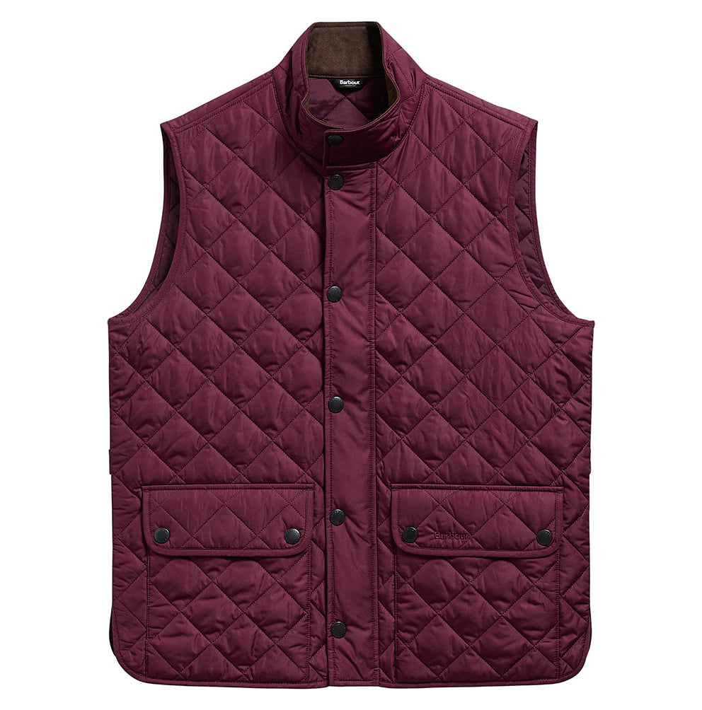 Barbour New Lowerdale Quilted Gilet: Bordeaux
