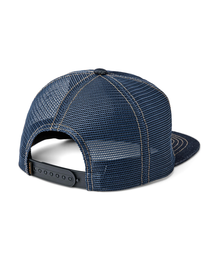 Filson Scenic Graphic Trucker Mesh Cap: Indigo