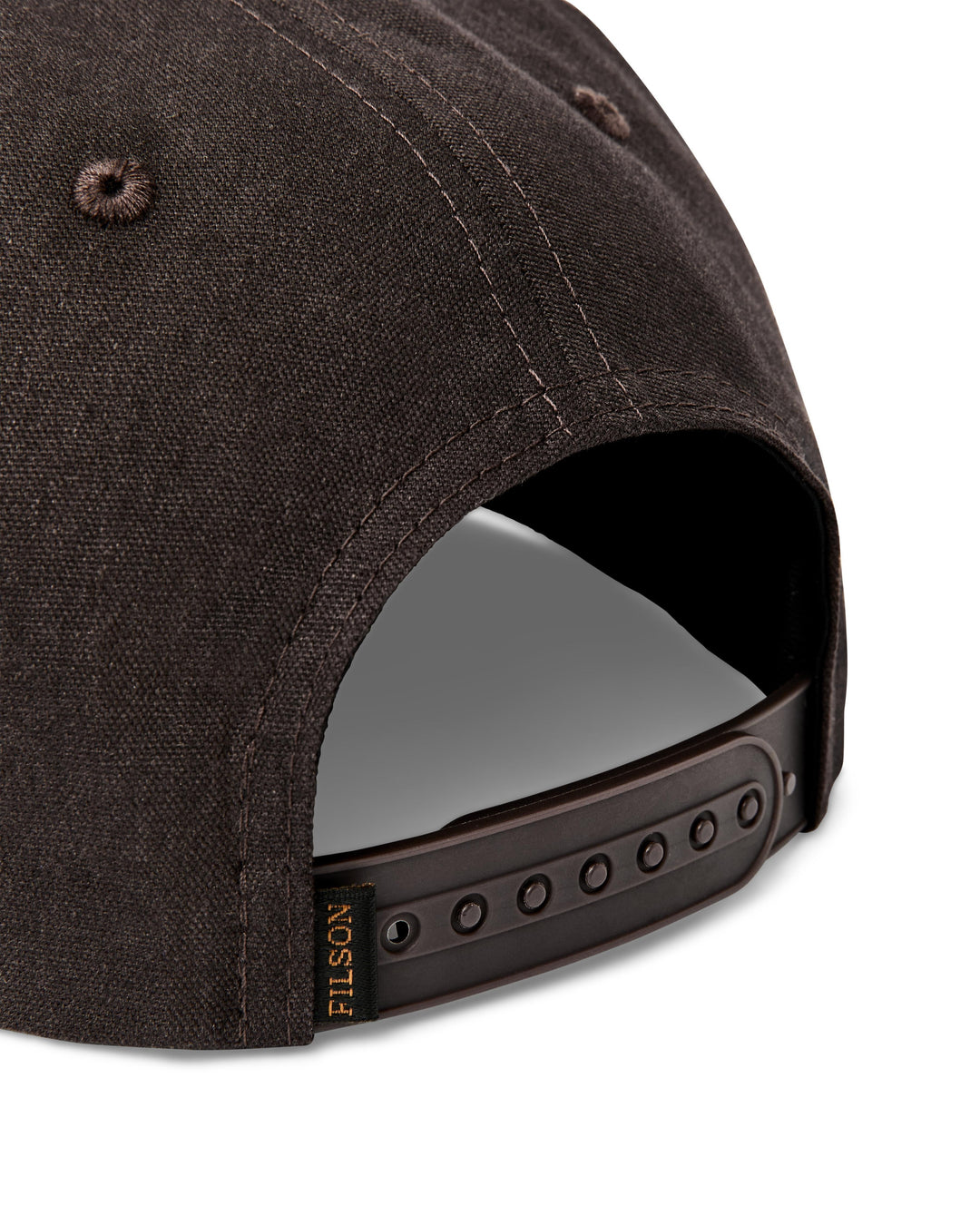 Filson Mallard Graphic Trucker Cap: Dark Brown