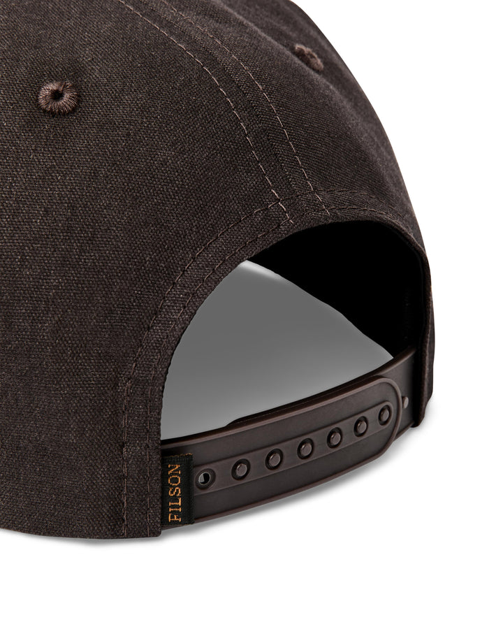 Filson Mallard Graphic Trucker Cap: Dark Brown