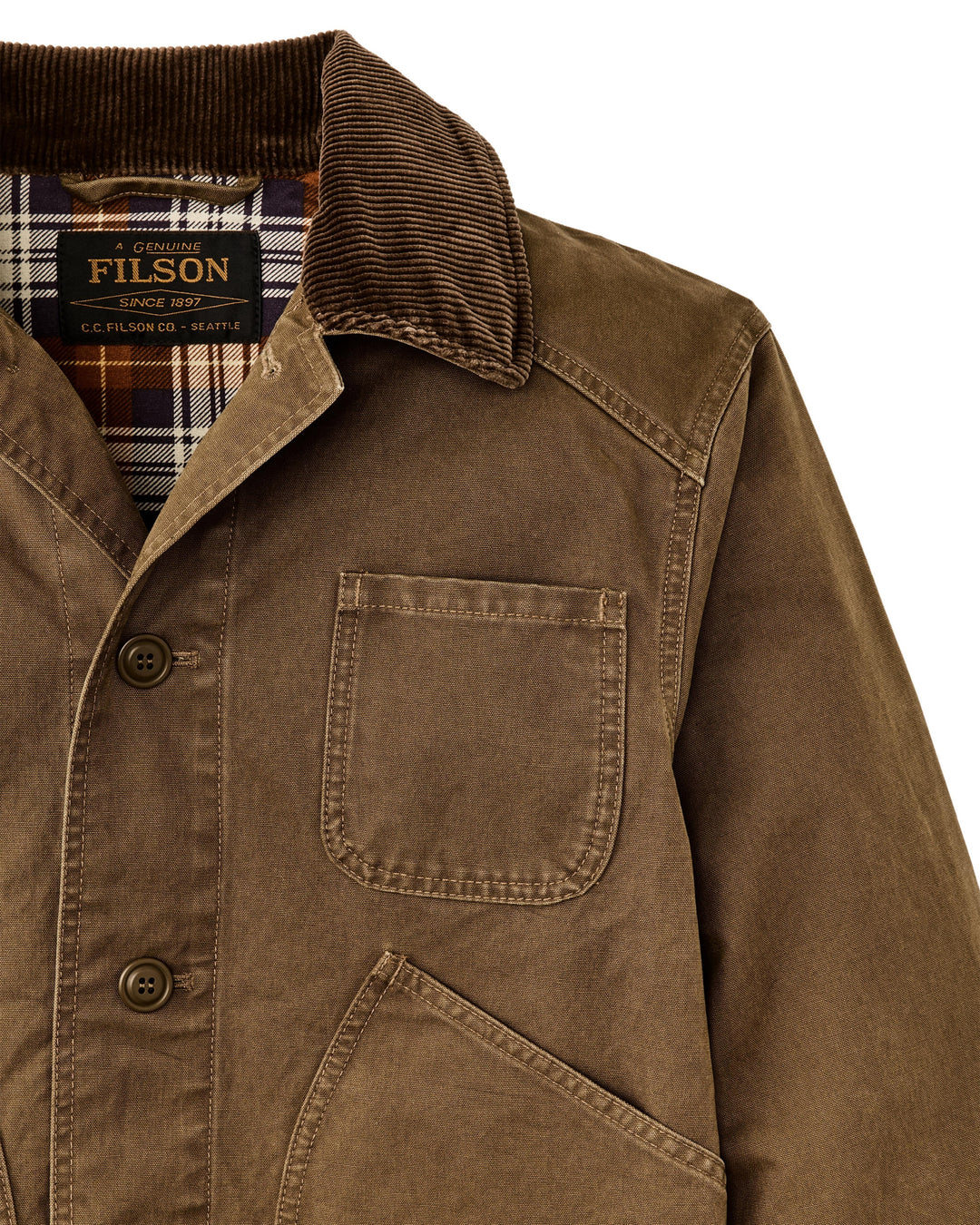 Filson Canvas Outfitter Jacket: Kangaroo