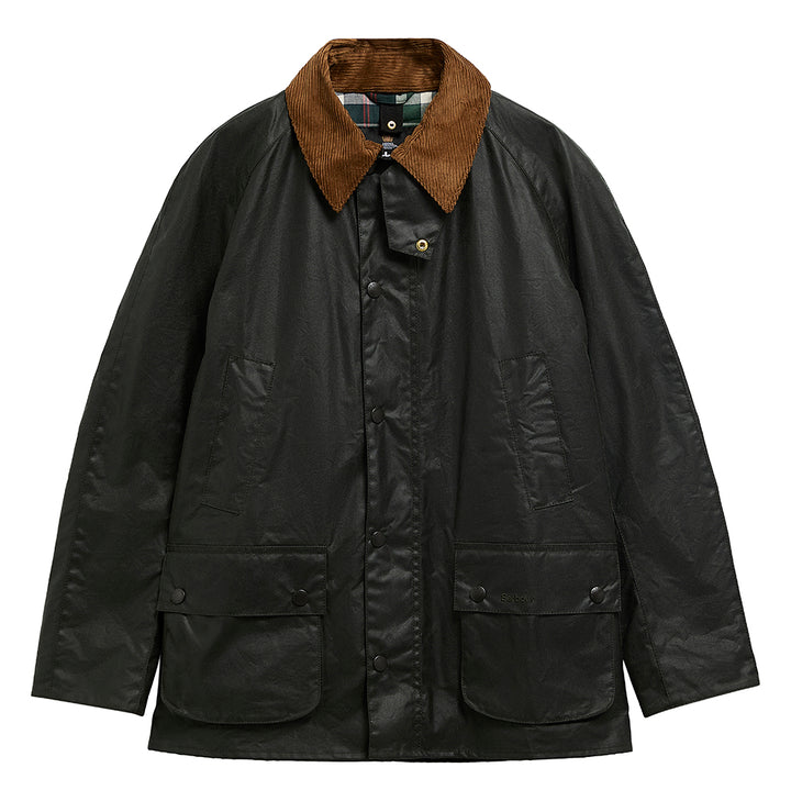 Barbour Festive Ashby Waxed Jacket: Sage/Evergreen