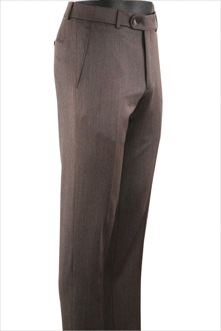 Ballin Super 110's Comfort-"eze" Lightweight Twill Dress Pant: Dark Taupe