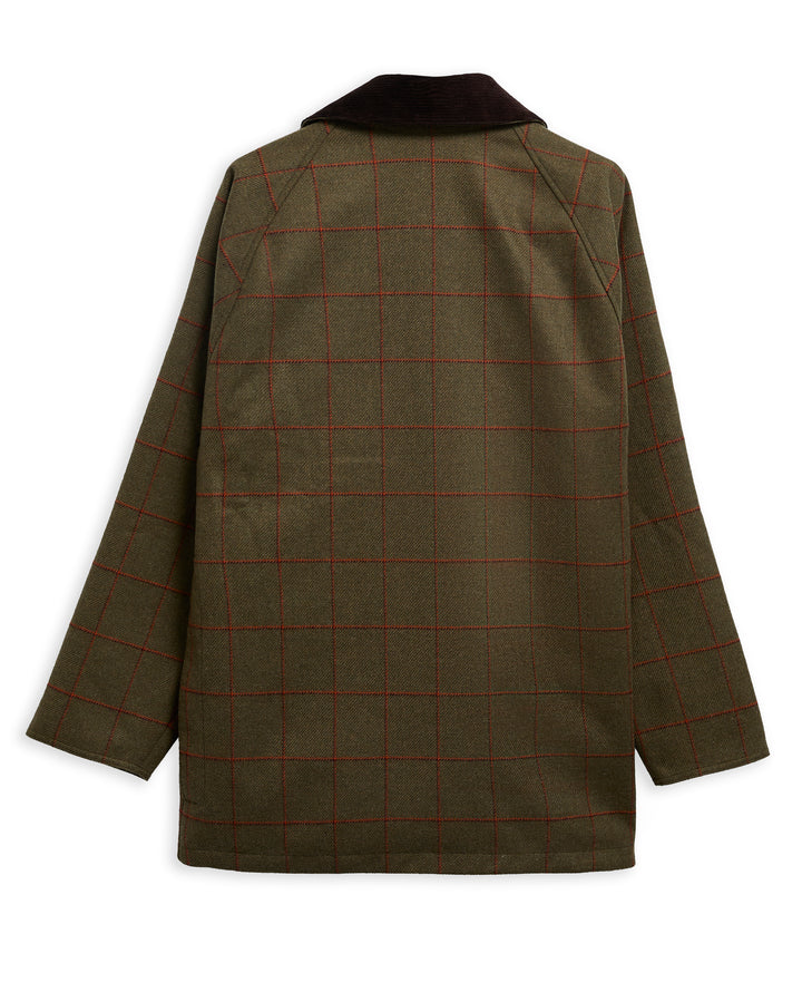 Barbour x Paul Smith Beaufort Wool Jacket: Olive Windowpane
