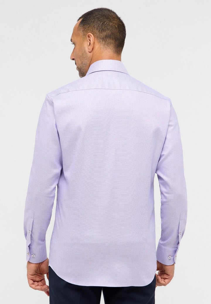 Eterna Modern Fit Structured Twill Modern Fit Kent Collar Dress Shirt: Lilac