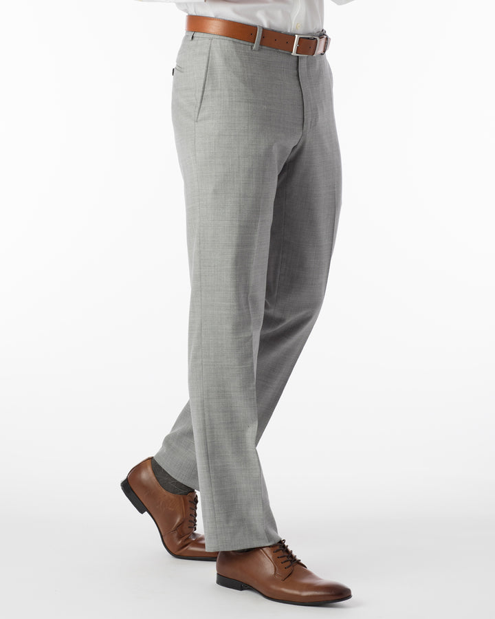 Ballin Comfort-"eze" Super 120's 4 Harness Serge Dress Pant: Light Grey