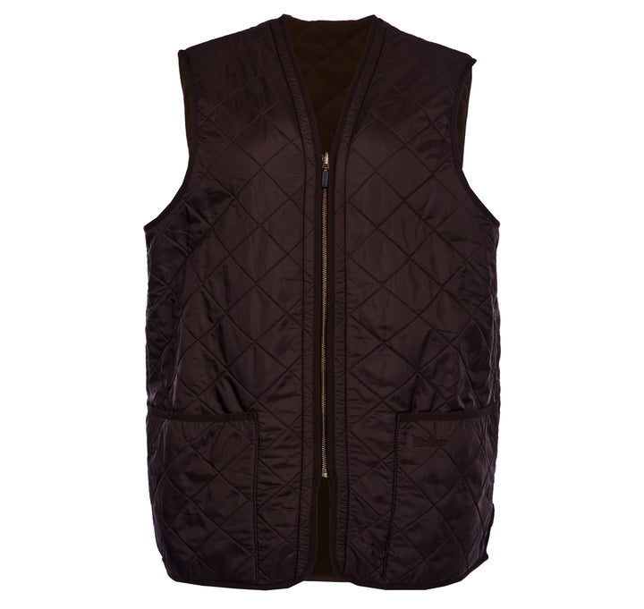 Barbour Polarquilt Zip-In Liner: Dark Brown