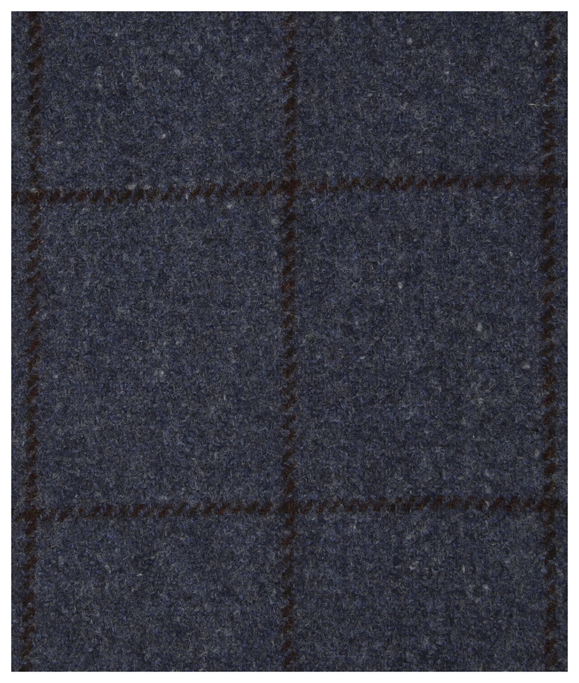 Ballin Shetland Lambswool Windowpane Houston Side Tab Dress Pant: Blue Mix
