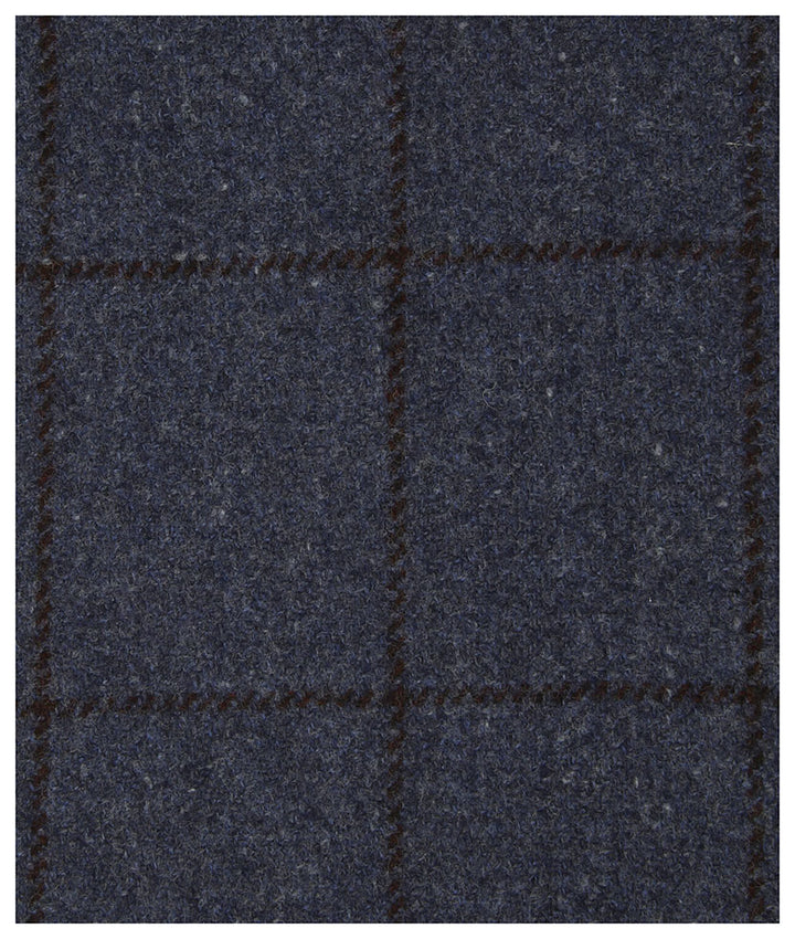 Ballin Shetland Lambswool Windowpane Houston Side Tab Dress Pant: Blue Mix