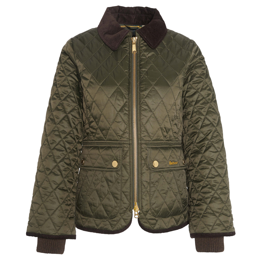Barbour Beadnell Fitted Quilted Jacket: Sage/Ancient