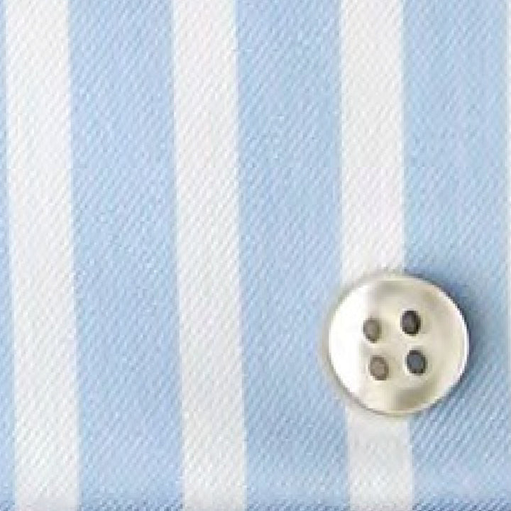 Eterna Modern Fit Stripe Twill Kent Collar Dress Shirt: Light Blue