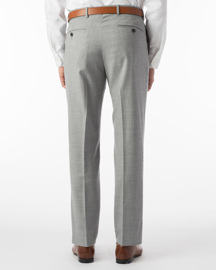 Ballin Comfort-"eze" Super 120's 4 Harness Serge Dress Pant: Light Grey