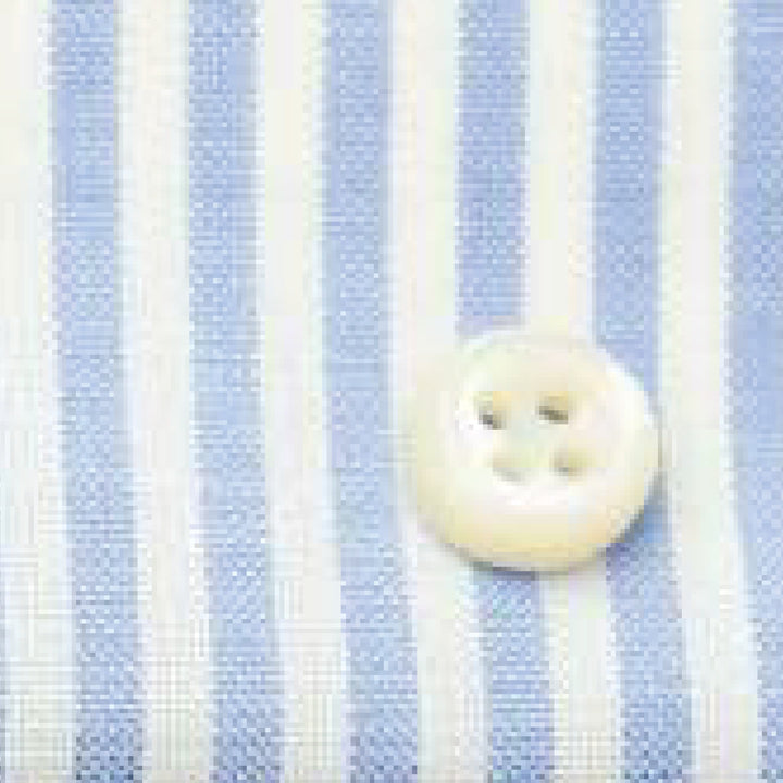 Eterna Modern Fit Fine Merino Stripe with Kent Collar: Light Blue