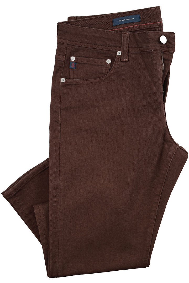 Ballin Old Dyed Denim Five Pocket Pant: Chocolate
