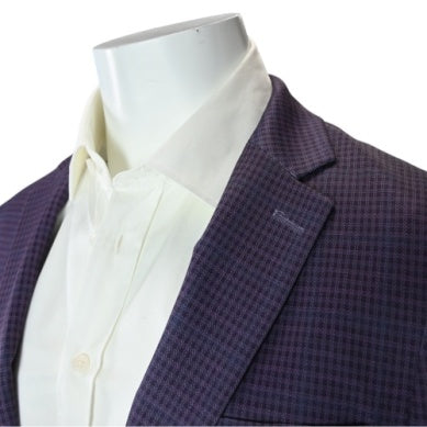 Paul Betenly Modern Soft Sport Coat: Purple/Blue Check
