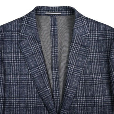 Paul Betenly Modern Soft Sport Coat: Blue/White Plaid