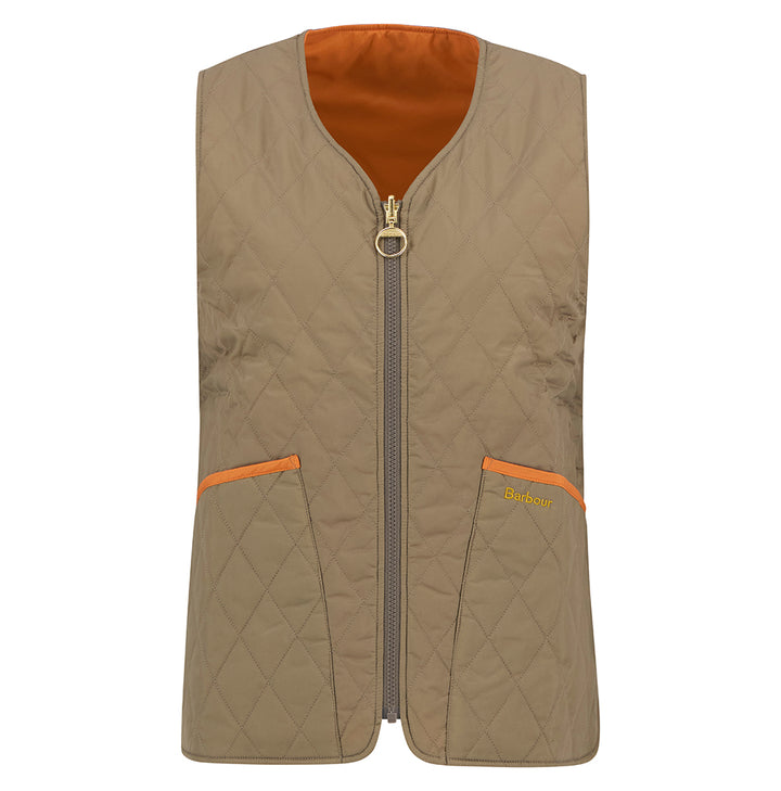 Barbour My Barbour Reversible Quilted Liner: Timberwolf/Marigold