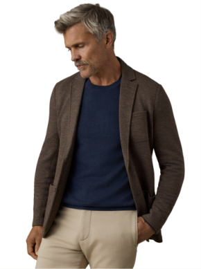 Faherty Inlet Knit Blazer: Deep Brown Heather