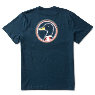 Duck Head Neon Sign Short Sleeve T-shirt: Dark Navy