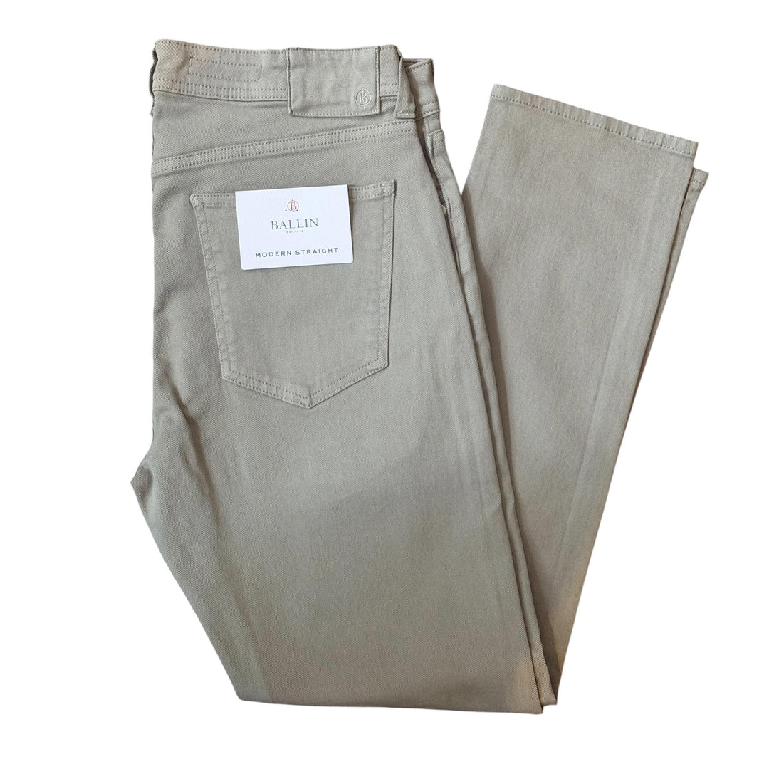 Ballin Old Dyed Denim Five Pocket Pant: Moss
