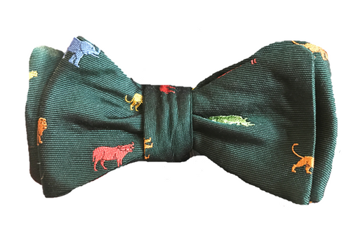 Craig Reagin Big 5 Animals Bowtie - Green