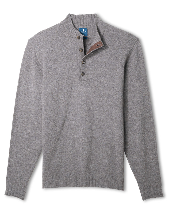 Johnnie-O Merino Yak Henley: Charcoal