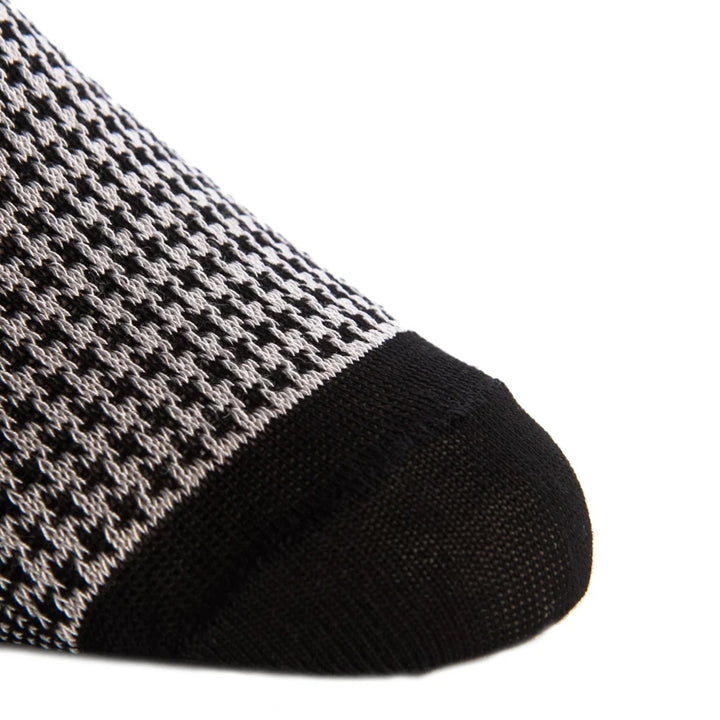 Dapper Classics Black and Ash Houndstooth Sock
