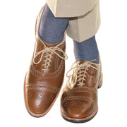 Dapper Classics Navy and Sky Blue Nailhead Cotton Sock