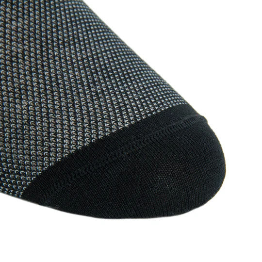 Dapper Classics Black and Ash Nailhead Cotton Sock